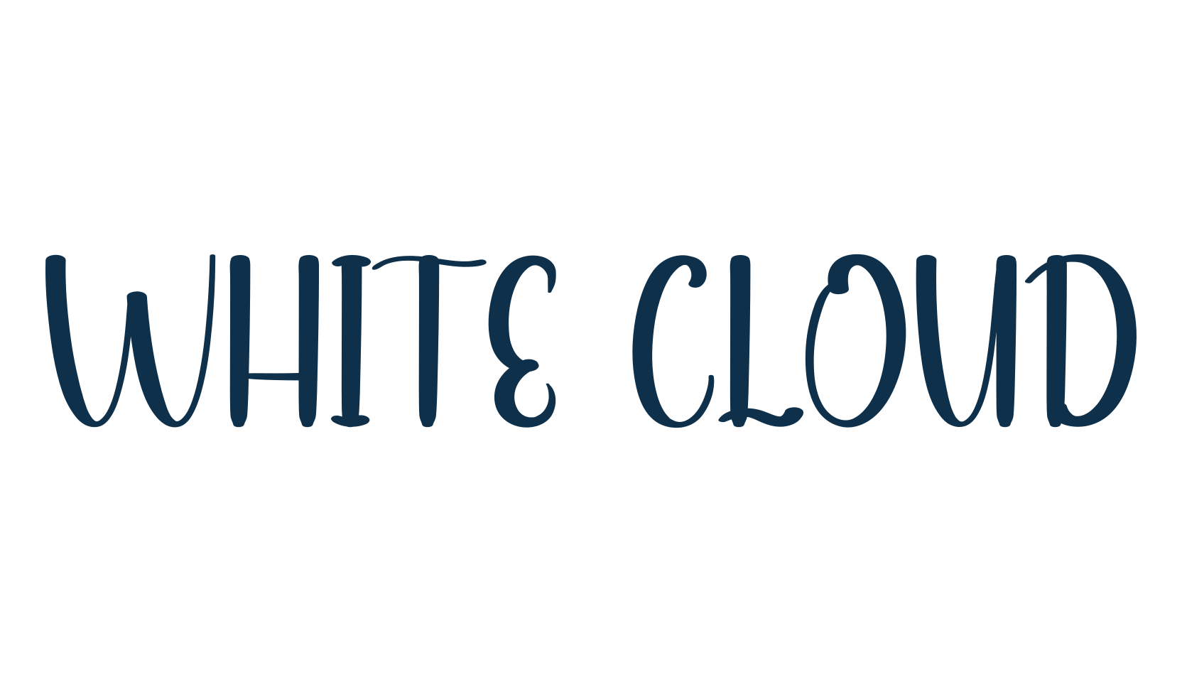 White Cloud, fancy various decorative script calligraphy font preview