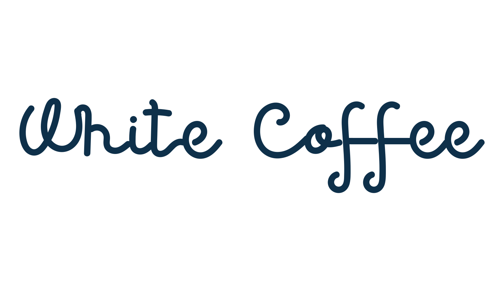 White Coffee, fancy decorative font preview