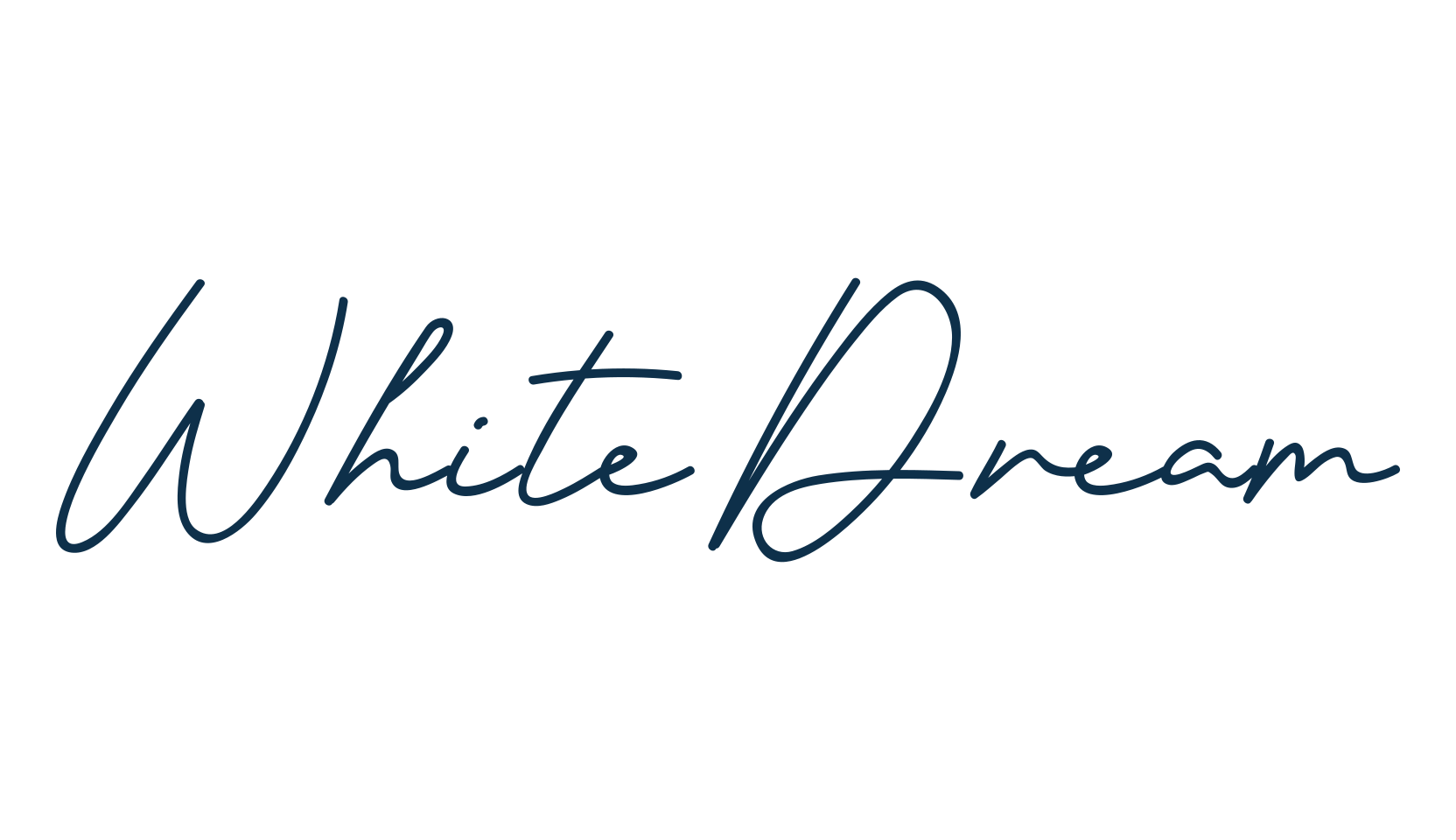 White Dream, script handwritten fancy decorative calligraphy font preview