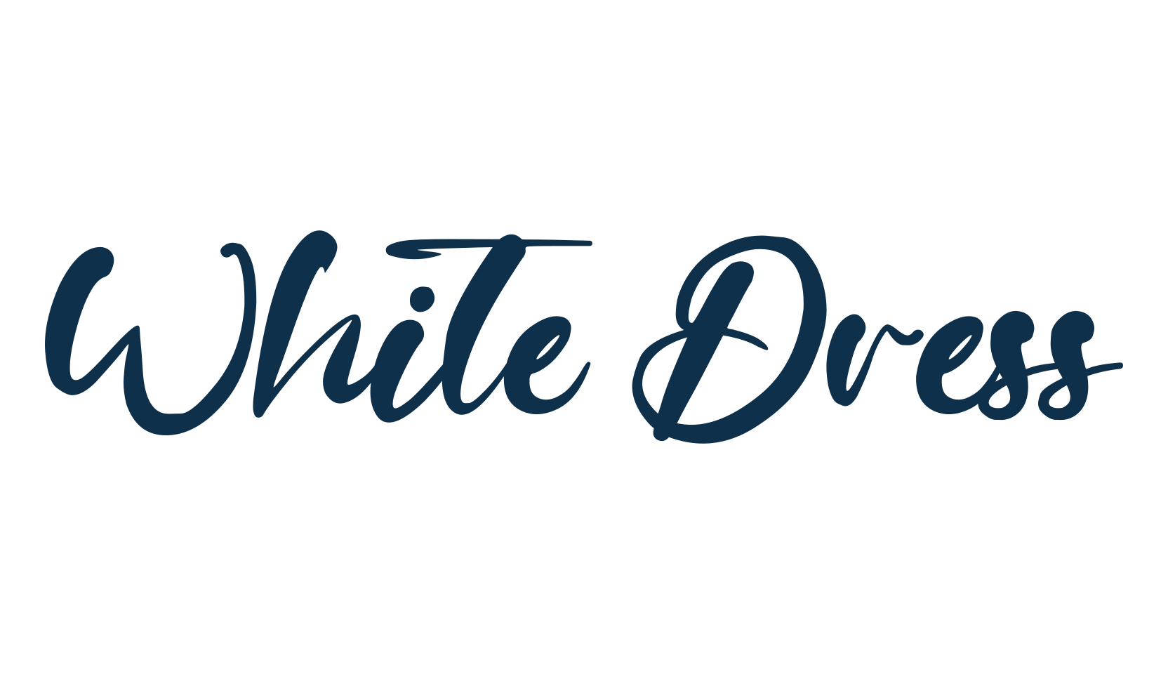 White Dress, various font preview