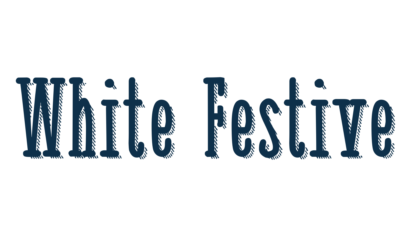 White Festive, various font preview