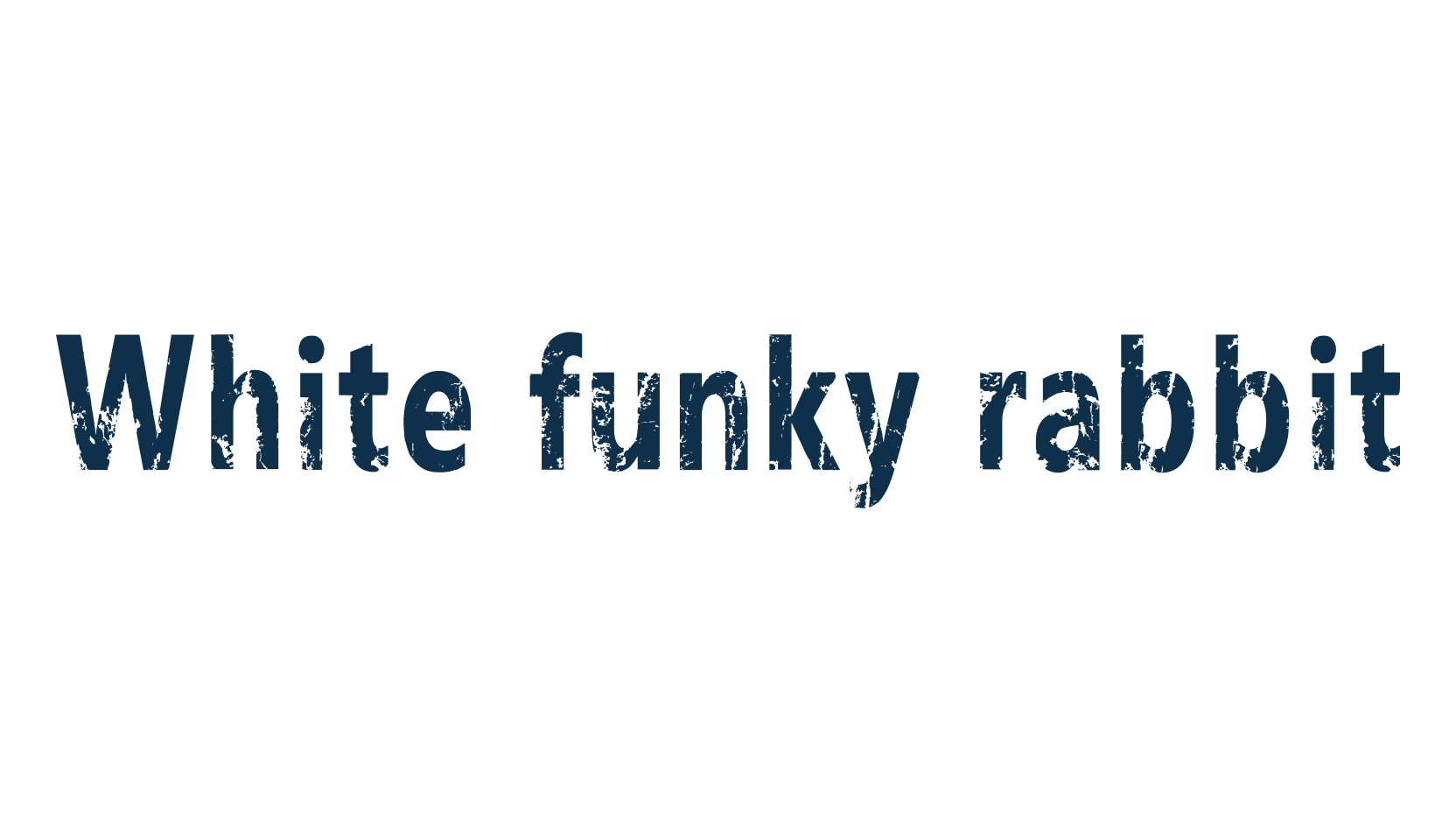 White funky rabbit, fancy eroded decorative font preview