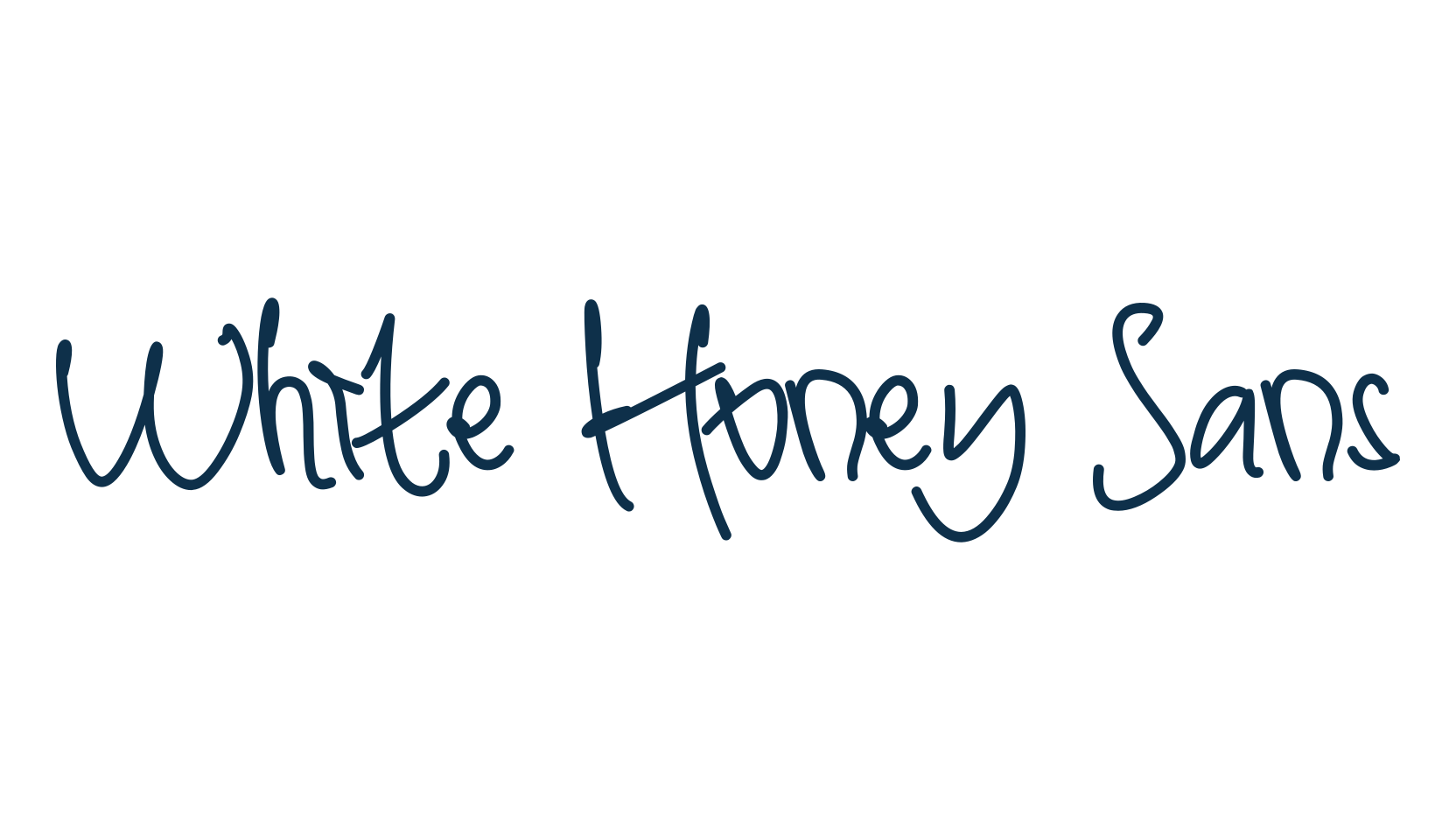 White Honey Sans, script handwritten fancy decorative calligraphy font preview