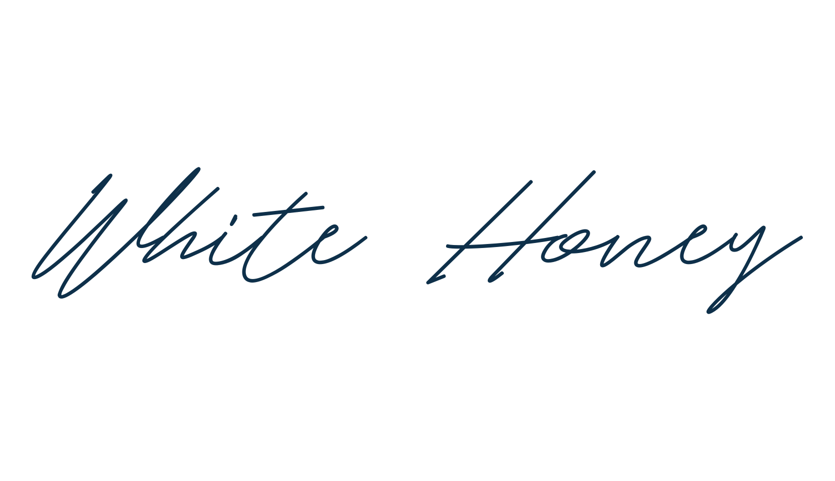 White Honey, script handwritten fancy decorative calligraphy font preview