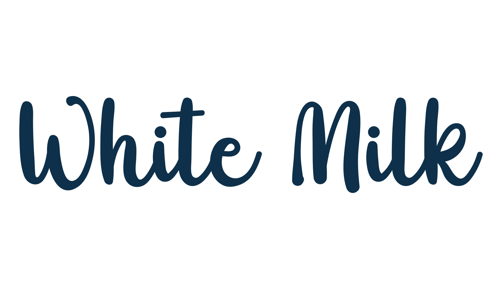 White Milk, script handwritten fancy decorative calligraphy font preview