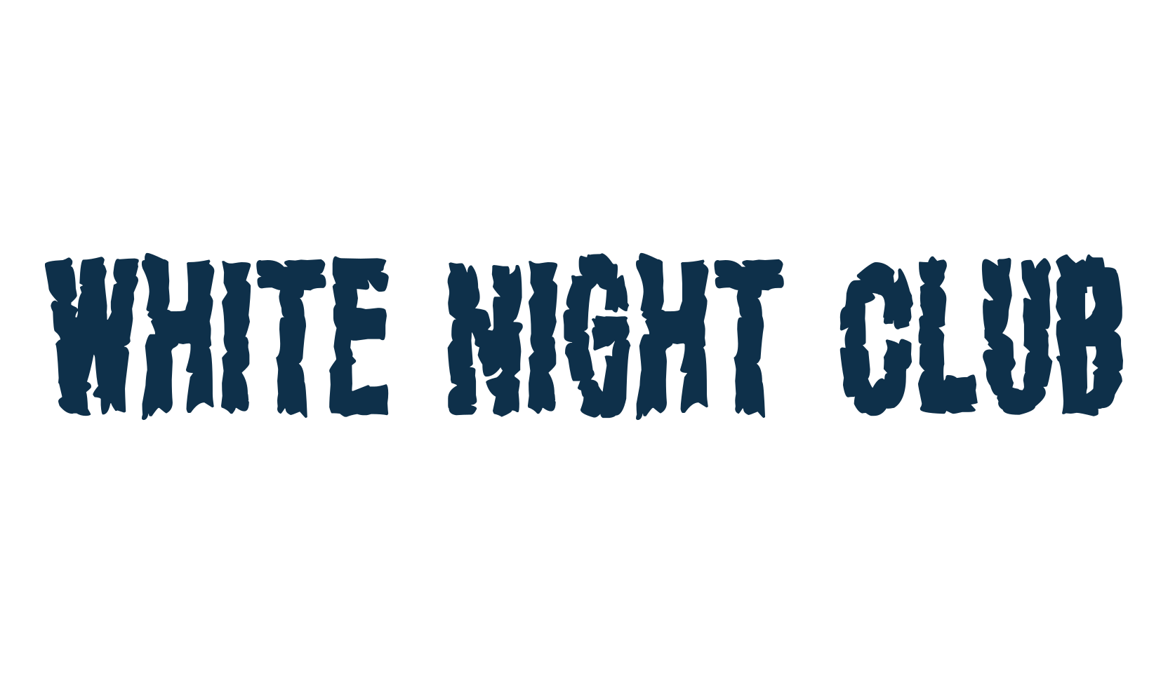 White Night Club, halloween font preview