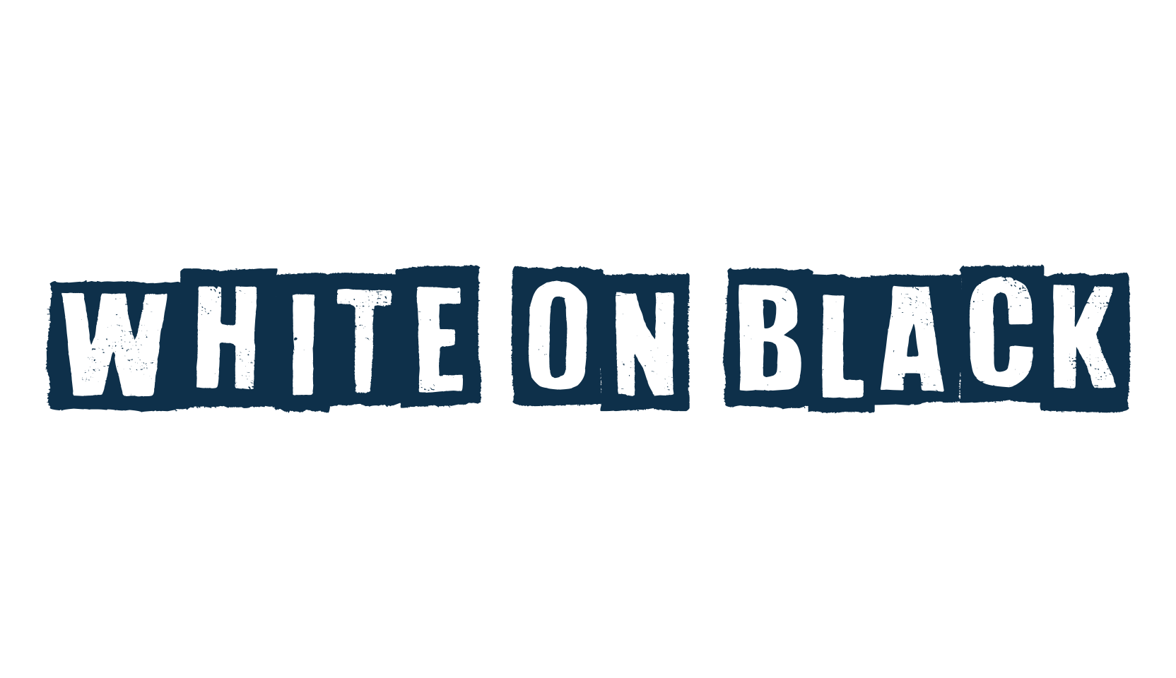 White On Black, eroded font preview