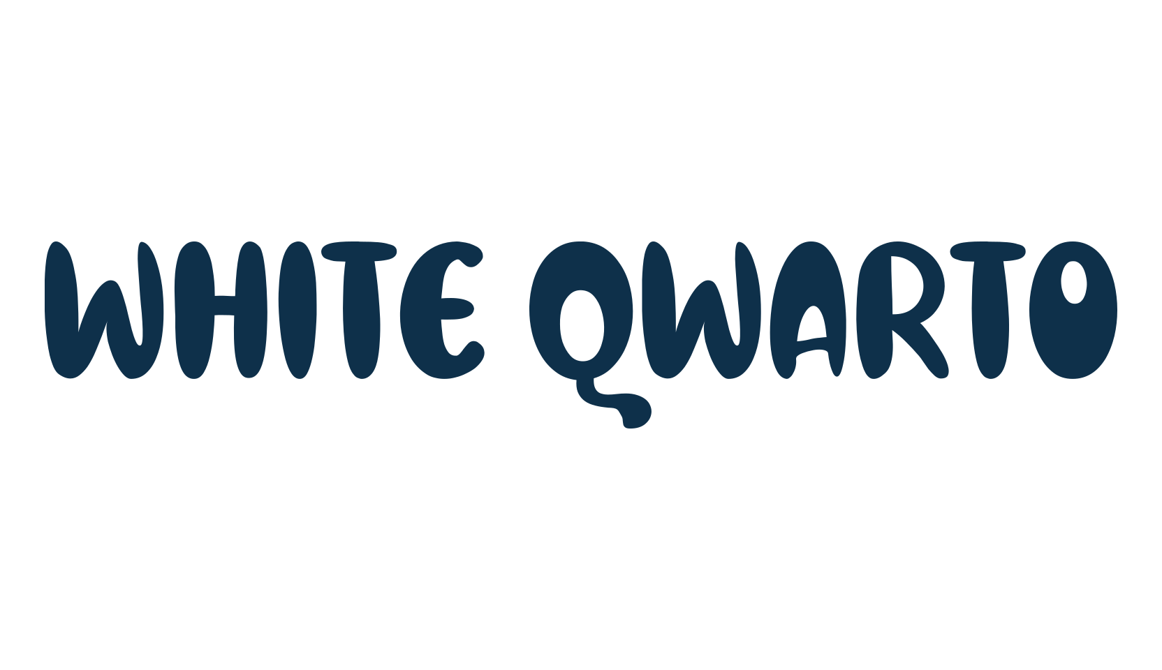 White Qwarto, cartoon font preview