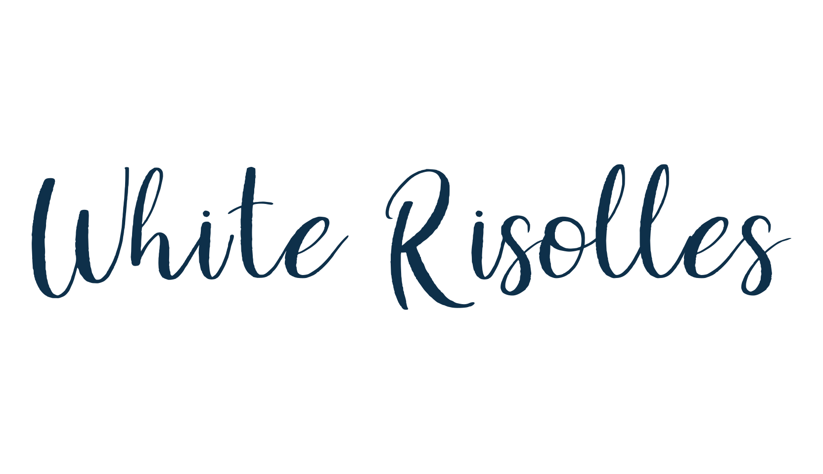 White Risolles, script handwritten fancy decorative calligraphy font preview