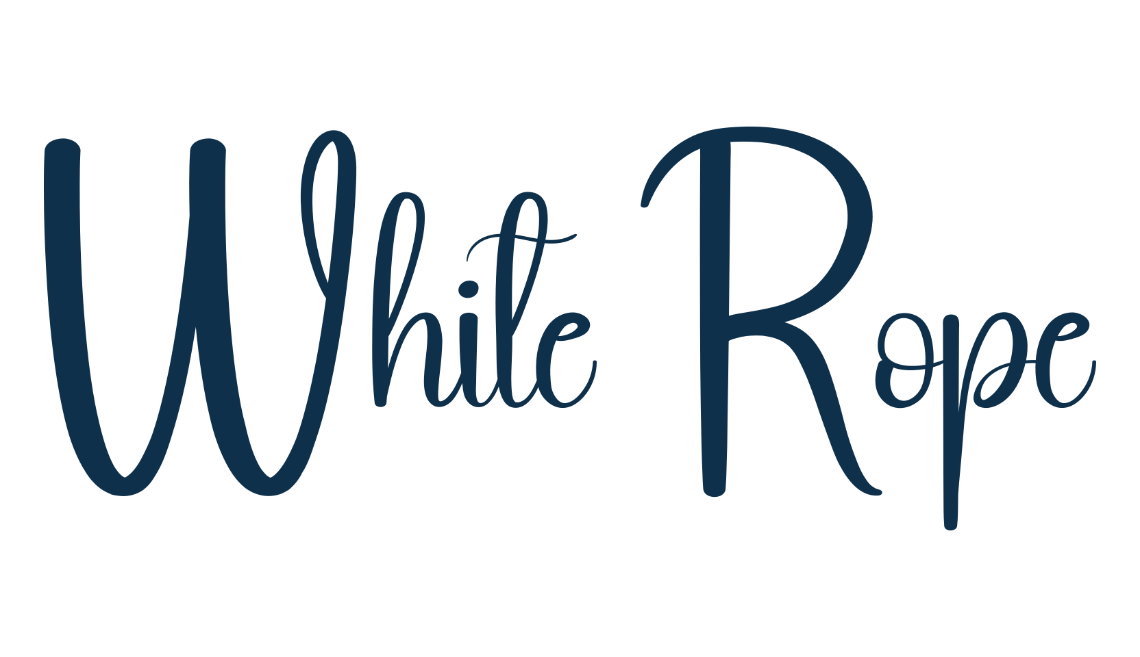 White Rope, script handwritten fancy decorative calligraphy font preview