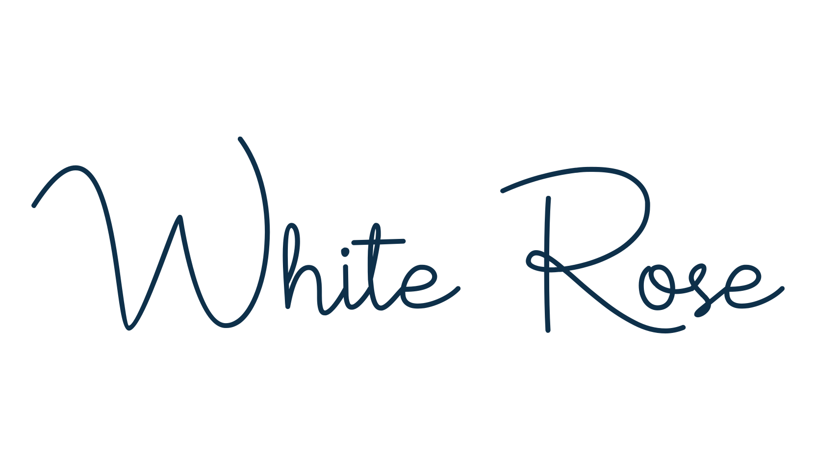 White Rose, handwriting font preview
