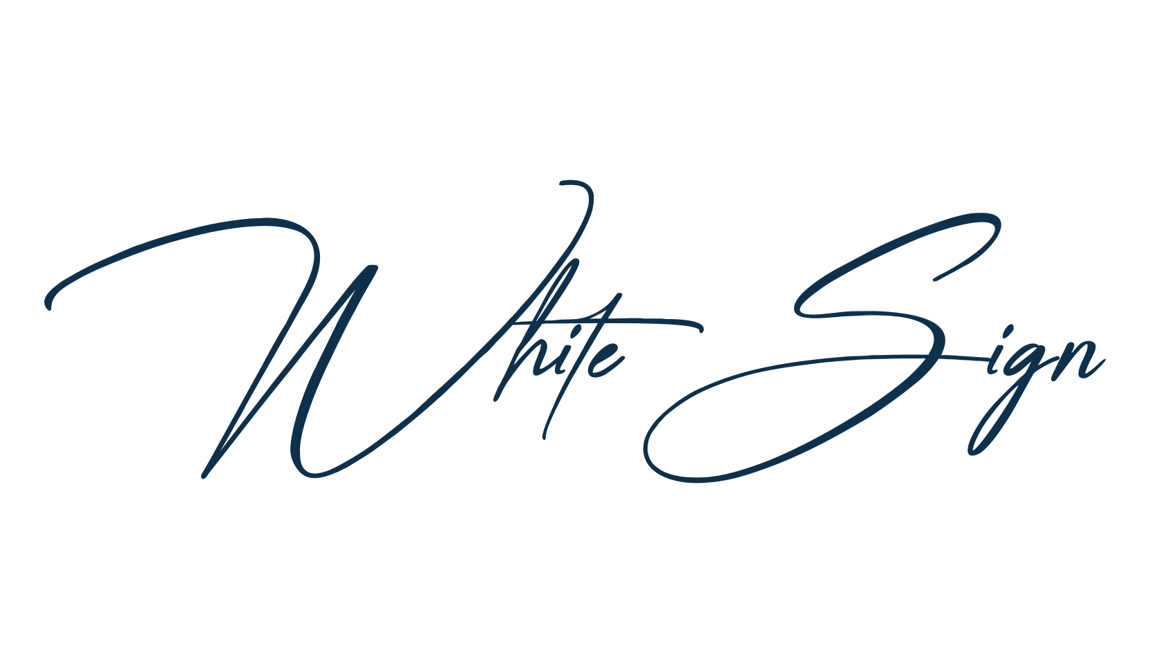 White Sign, script handwritten fancy decorative calligraphy font preview