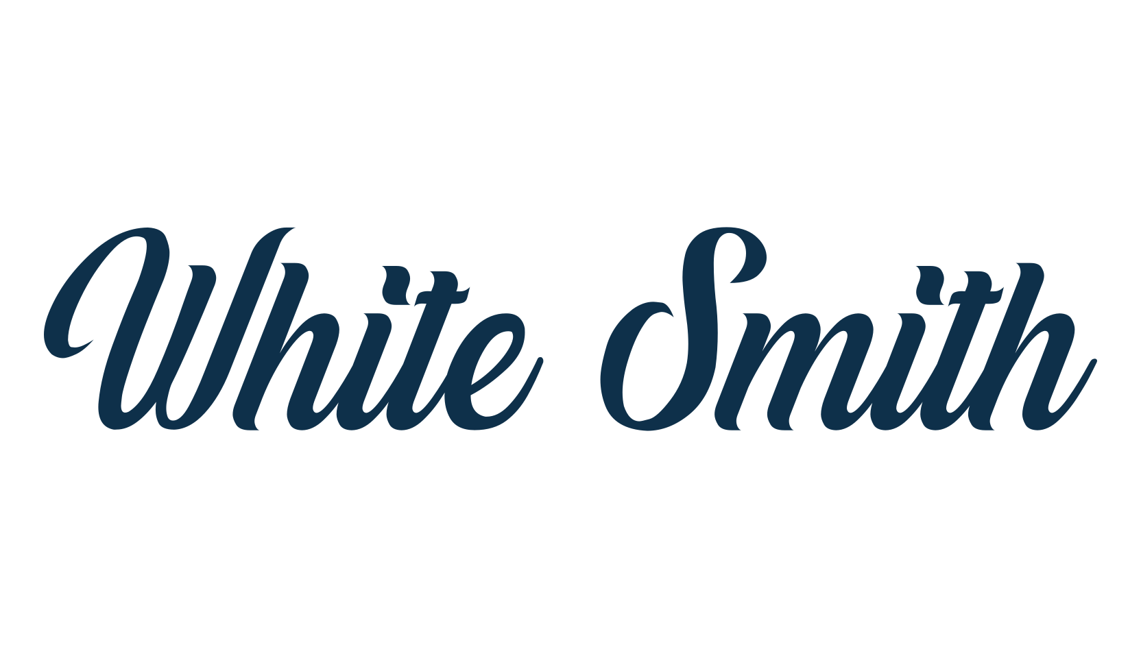 White Smith, calligraphy font preview