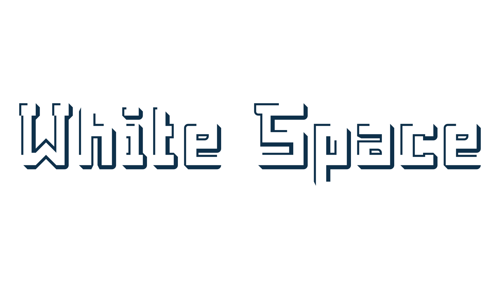 White Space, fancy decorative font preview