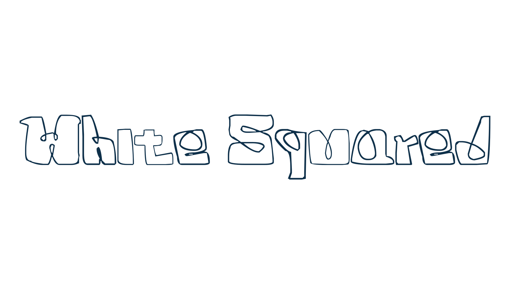 White Squared, fancy various decorative font preview