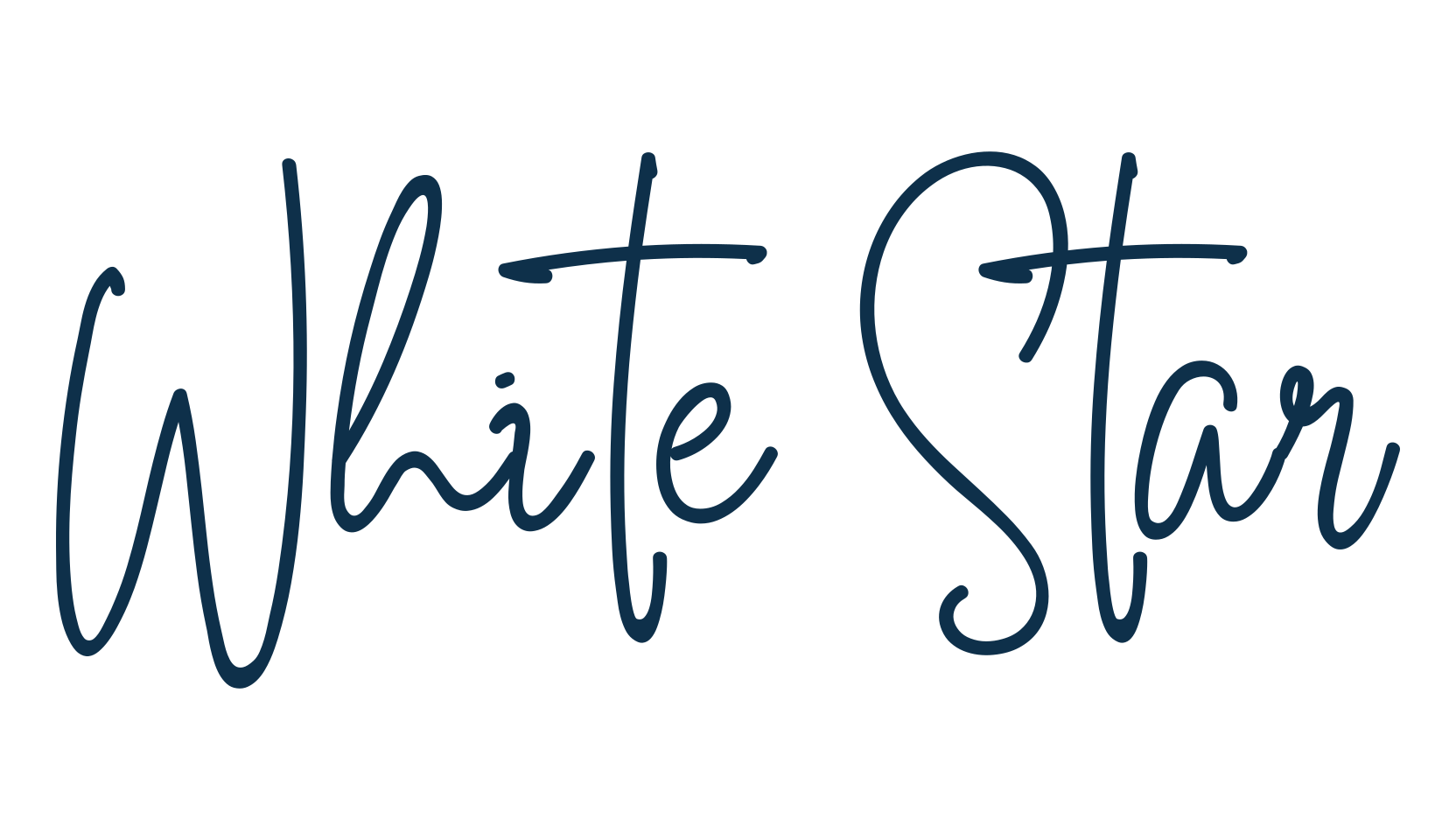 White Star, handwriting font preview