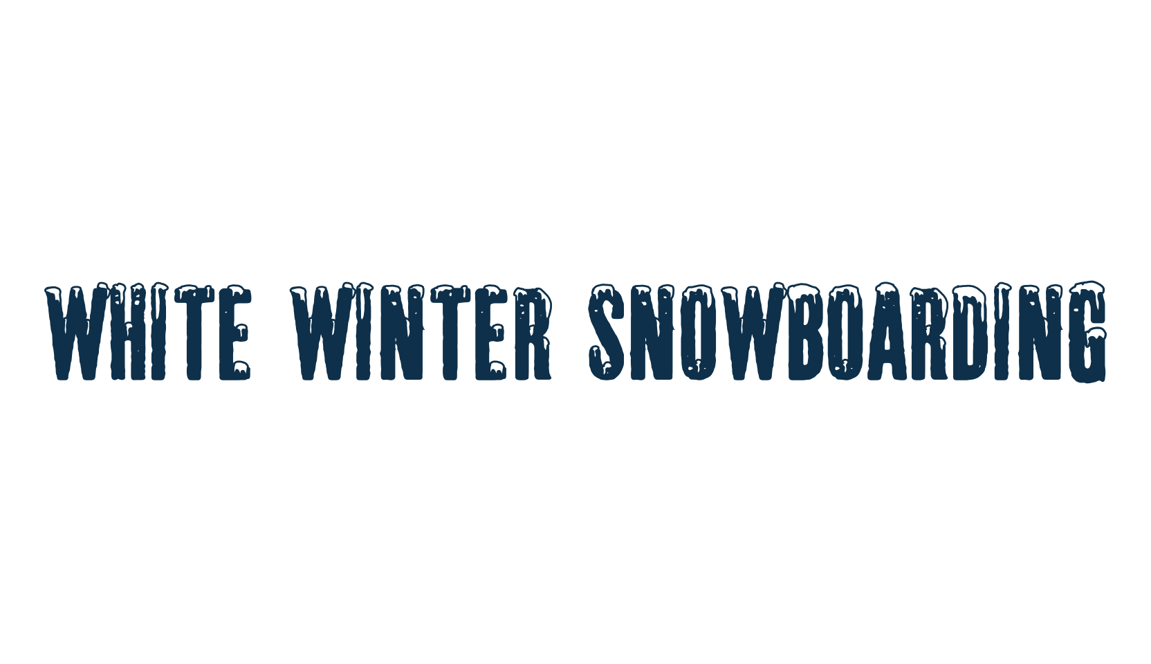 White Winter Snowboarding, fancy fire, ice decorative font preview