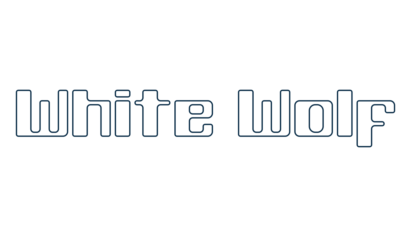 White Wolf, fancy various techno sci-fi font preview