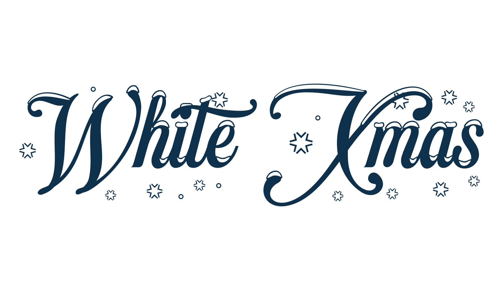 White Xmas, fancy decorative font preview