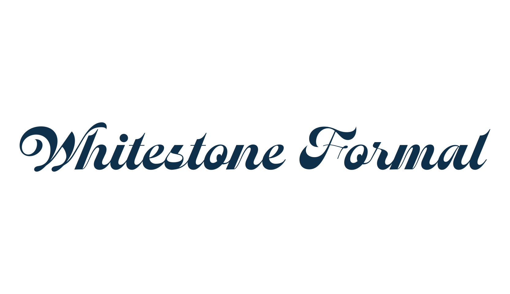 Whitestone Formal, various font preview