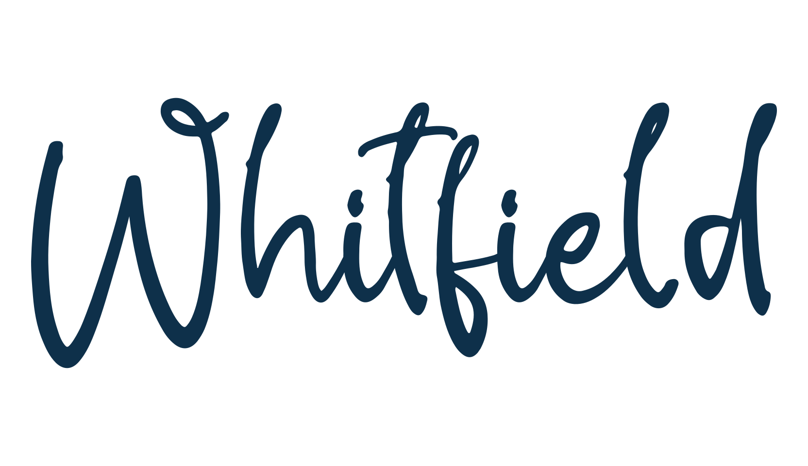 Whitfield, script handwritten fancy decorative calligraphy font preview