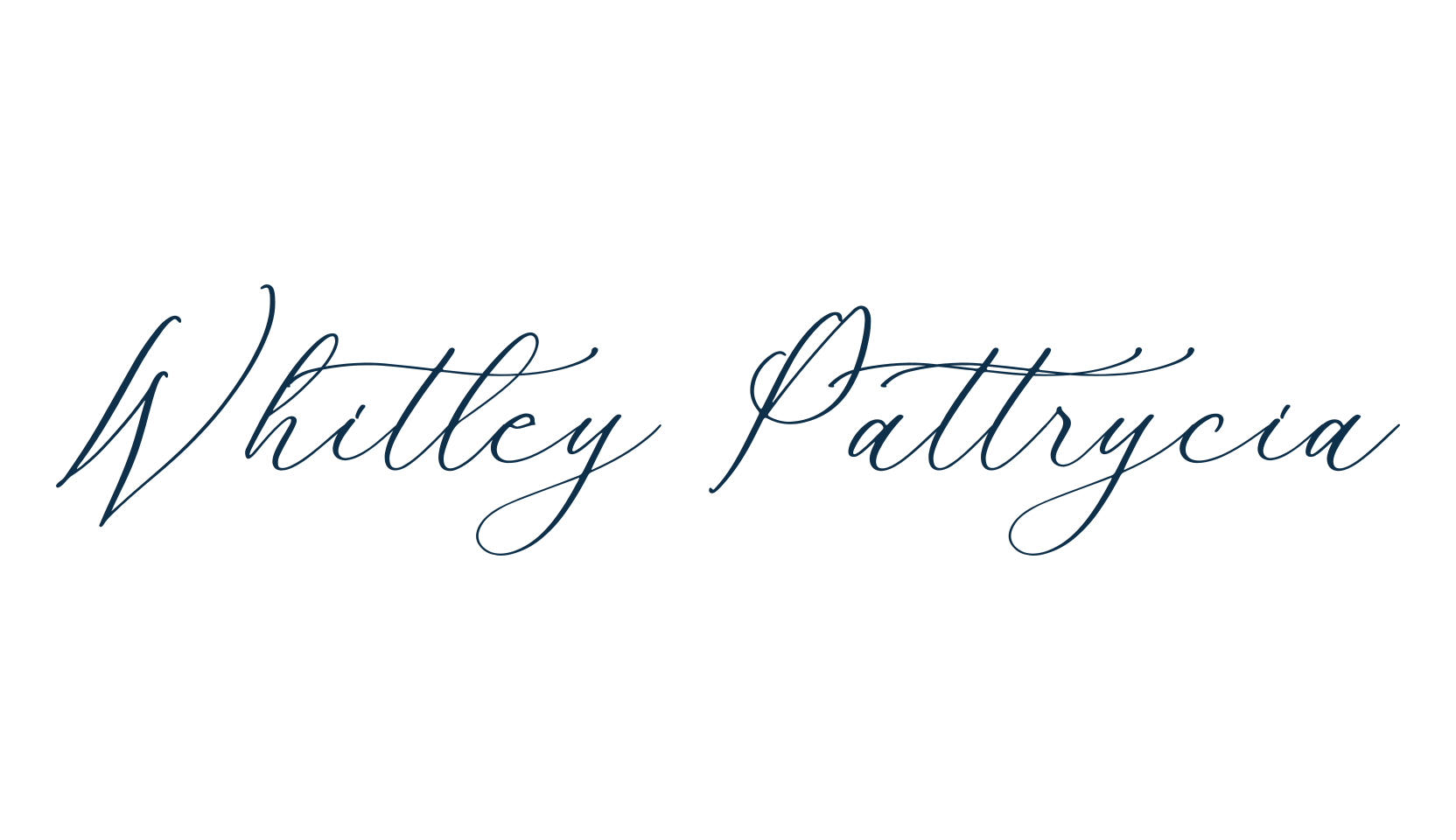 Whitley Pattrycia, handwriting font preview