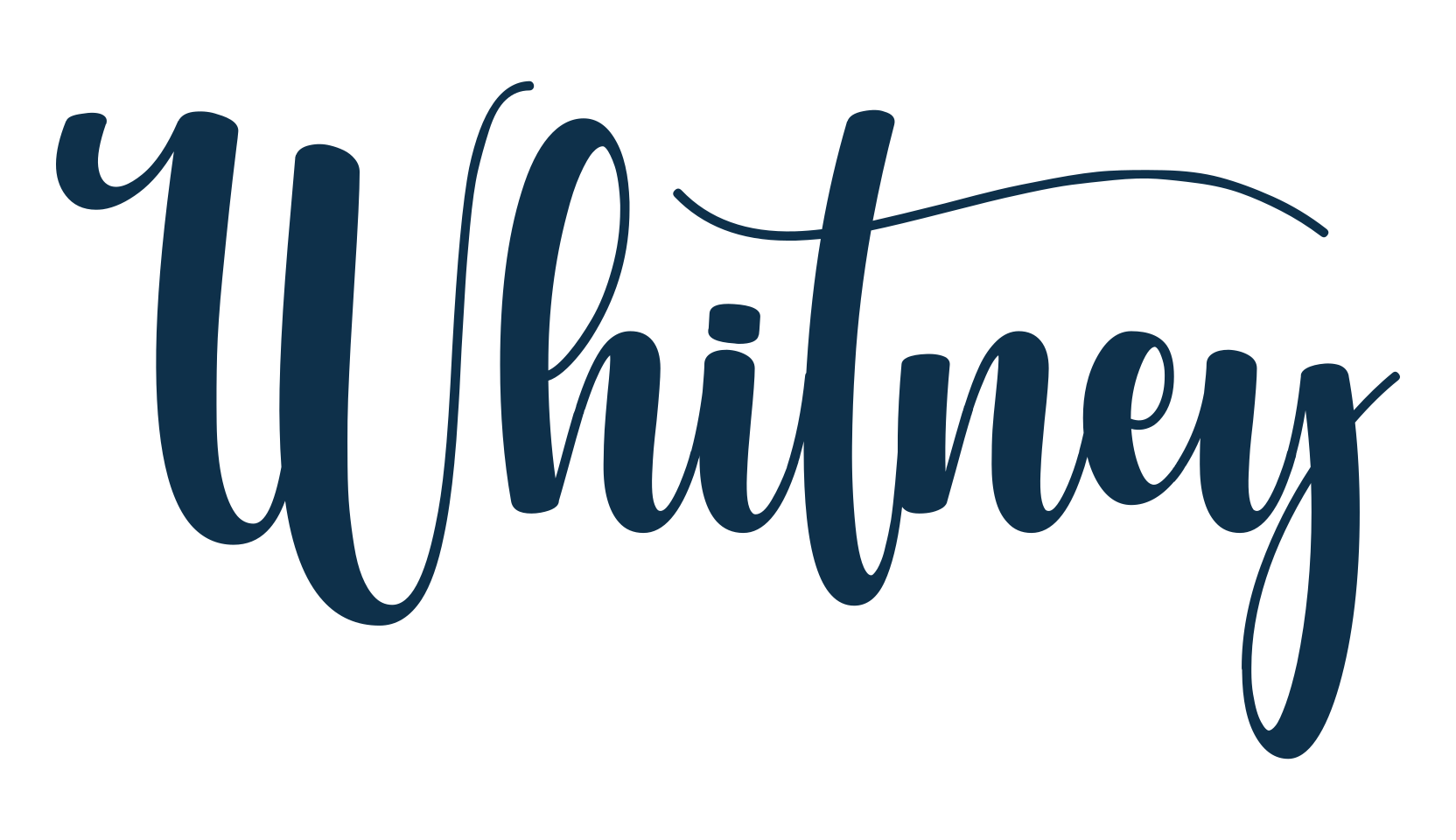 Whitney, calligraphy font preview