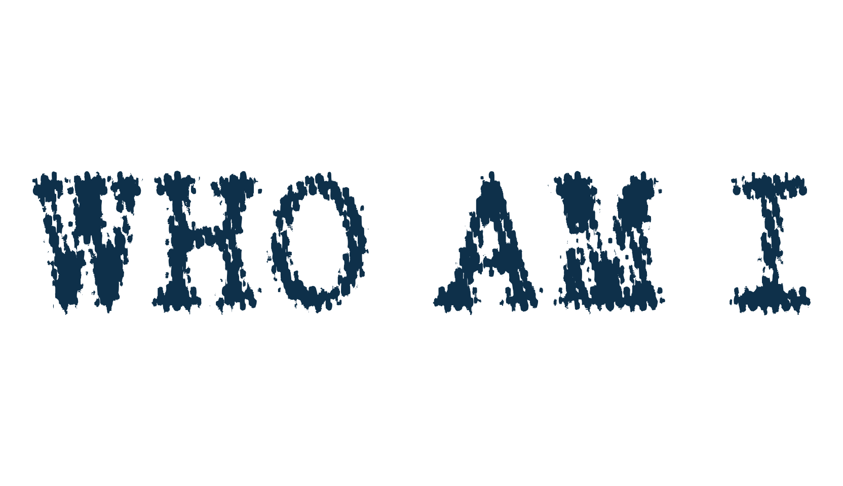 Who Am I, eroded font preview