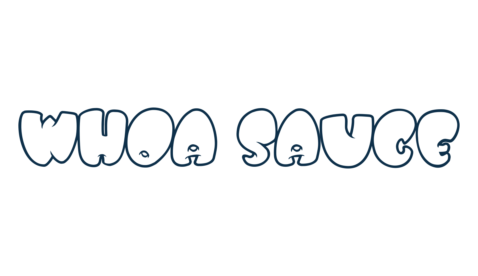 Whoa Sauce, fancy cartoon decorative font preview