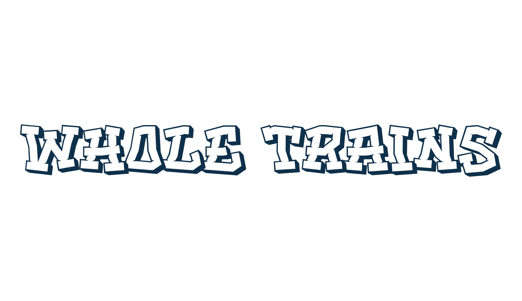 Whole trains, graffiti font preview