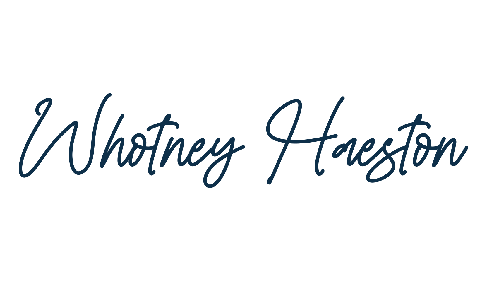 Whotney Haeston, handwriting font preview