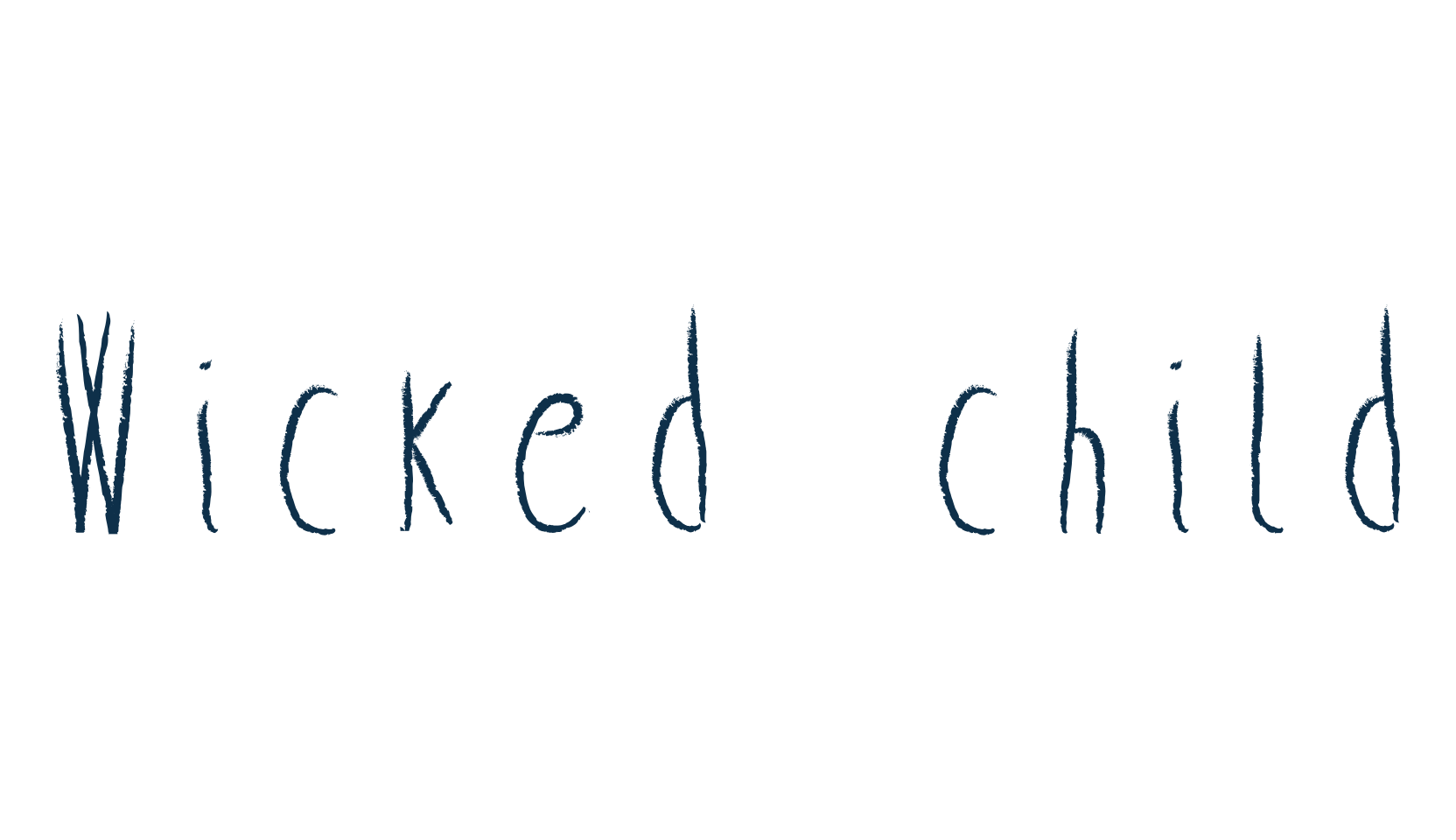 Wicked child, script handwritten fancy decorative calligraphy font preview