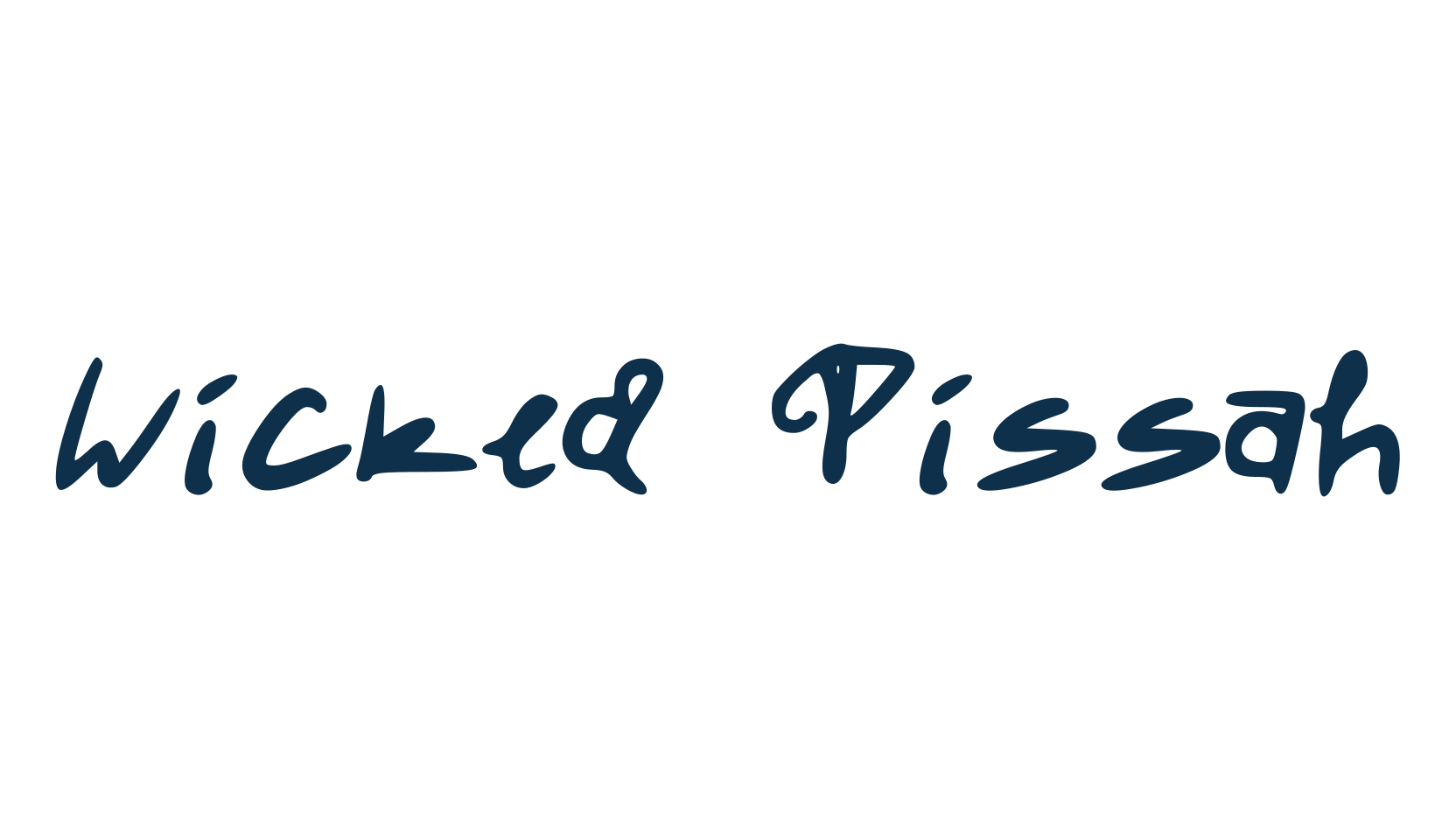 Wicked Pissah, script handwritten fancy decorative calligraphy font preview