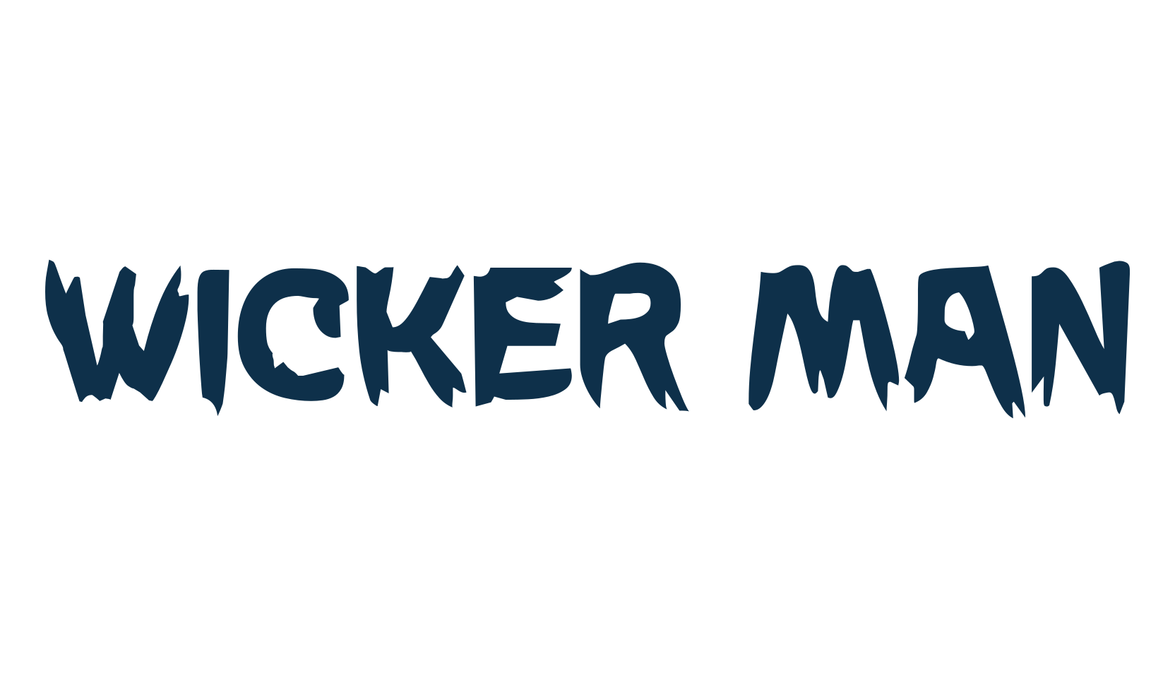 Wicker Man, halloween font preview