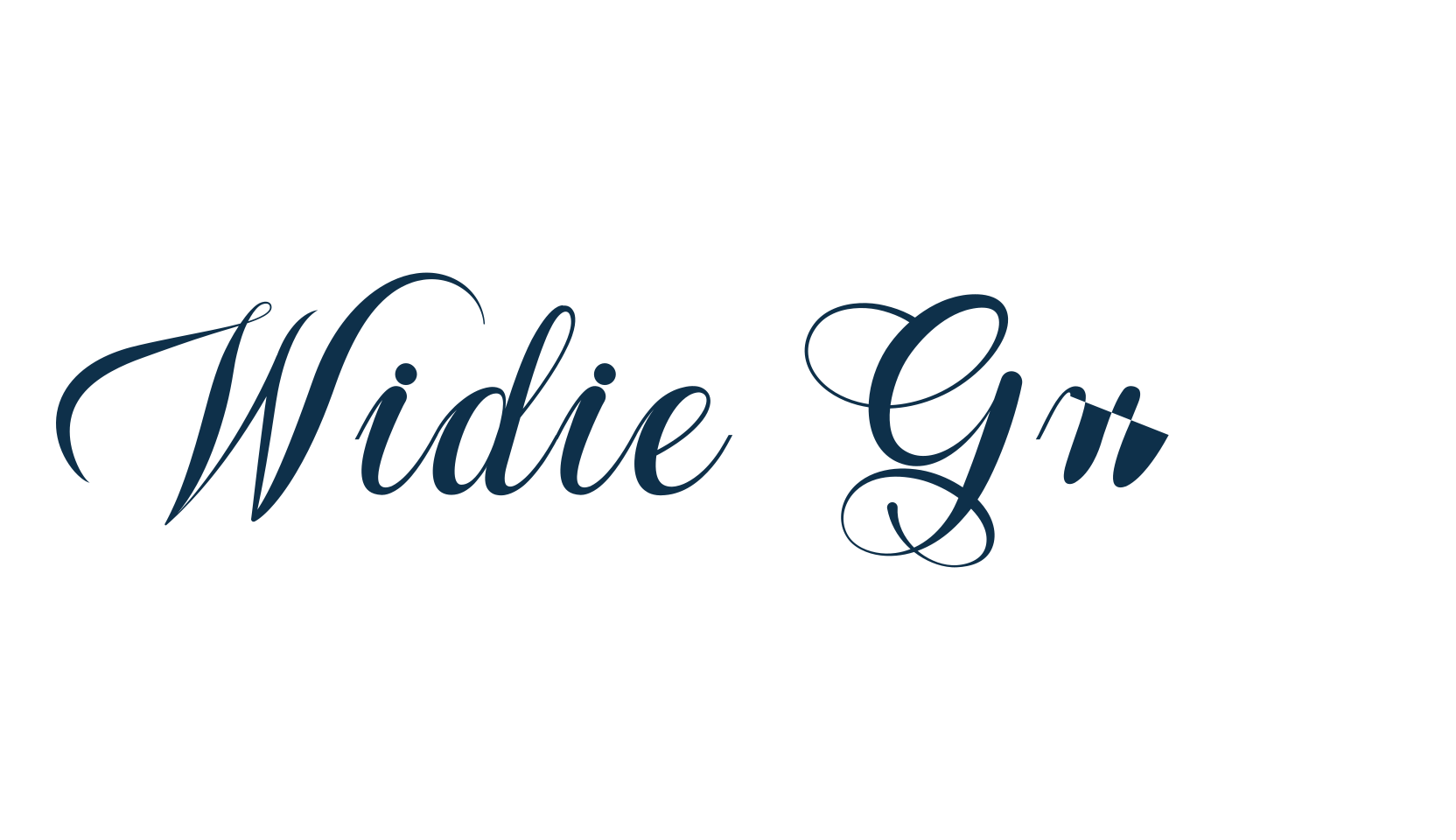 Widie Gusti, script calligraphy fancy decorative font preview