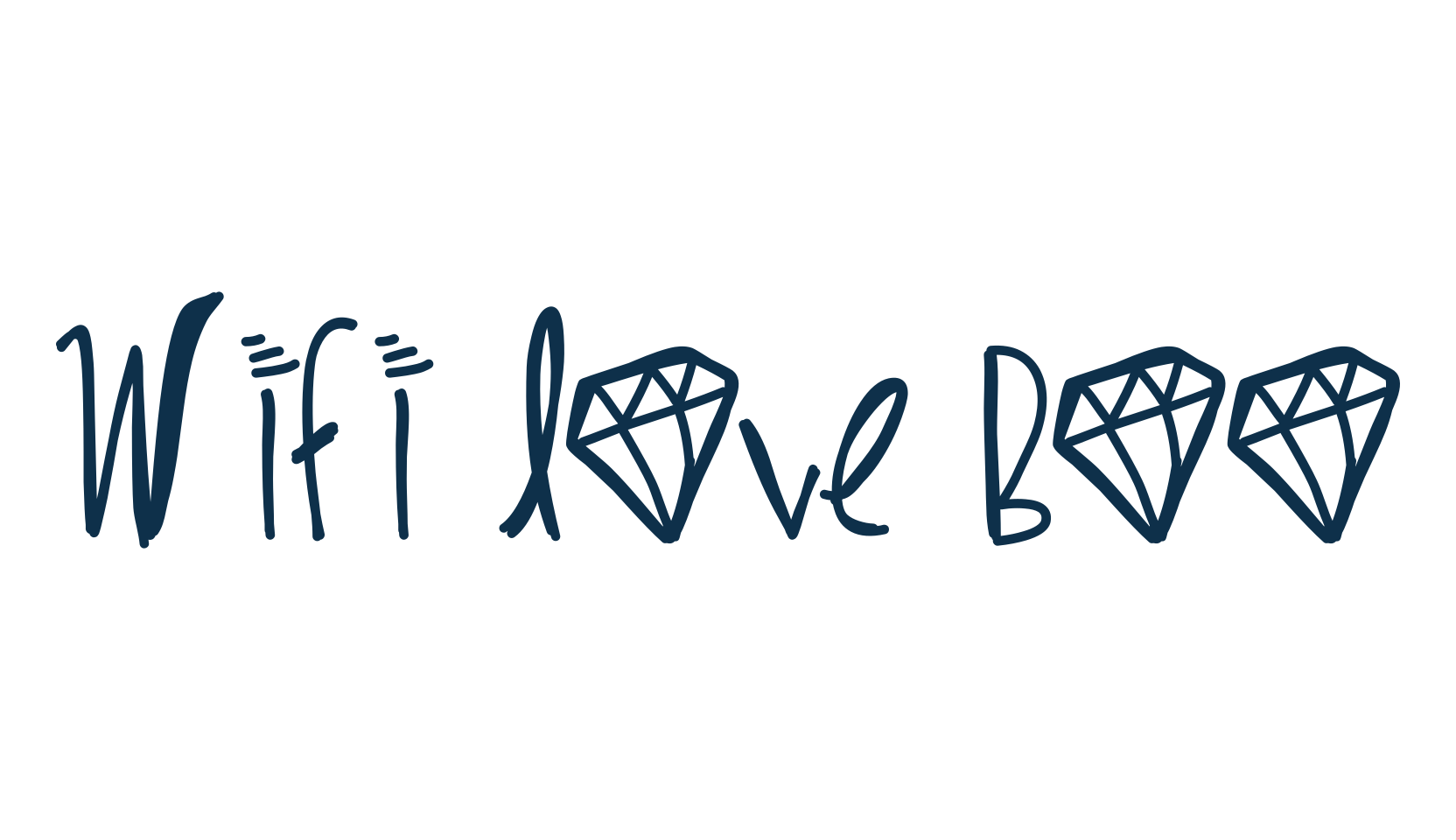 Wifi Love Boo, fancy various decorative script calligraphy font preview
