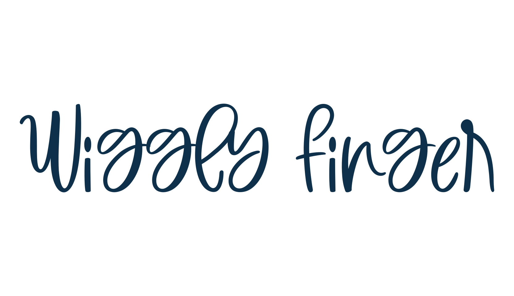 Wiggly Finger, fancy decorative font preview