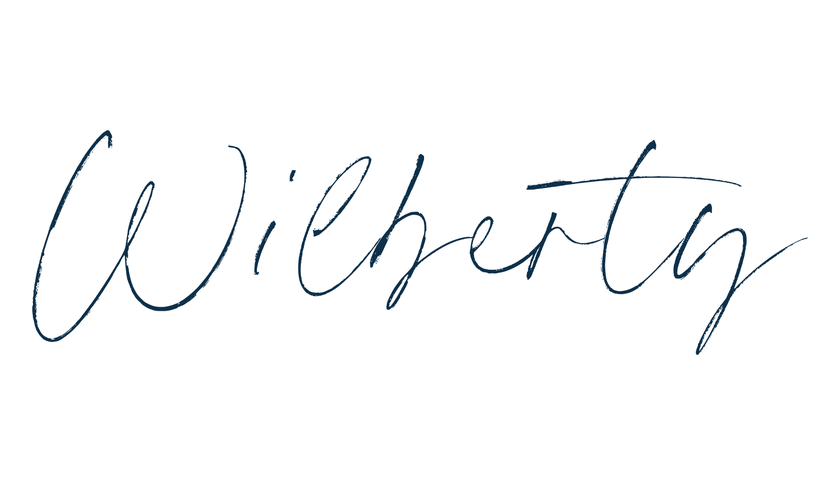 Wilberty, brush font preview