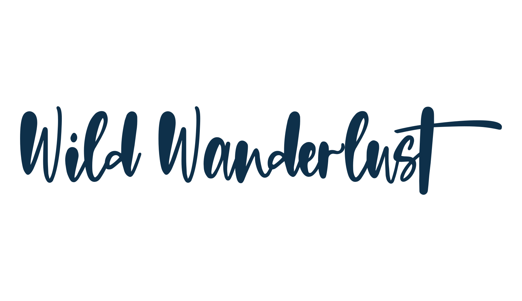 Wild Wanderlust, script brush fancy decorative calligraphy font preview