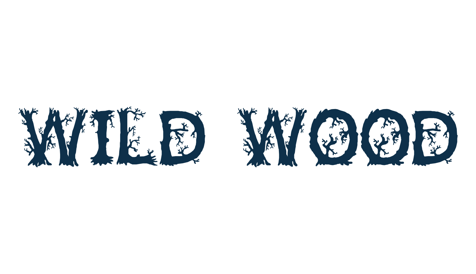 Wild Wood, fancy decorative font preview