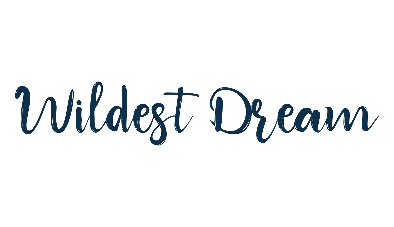 Wildest Dream, brush font preview