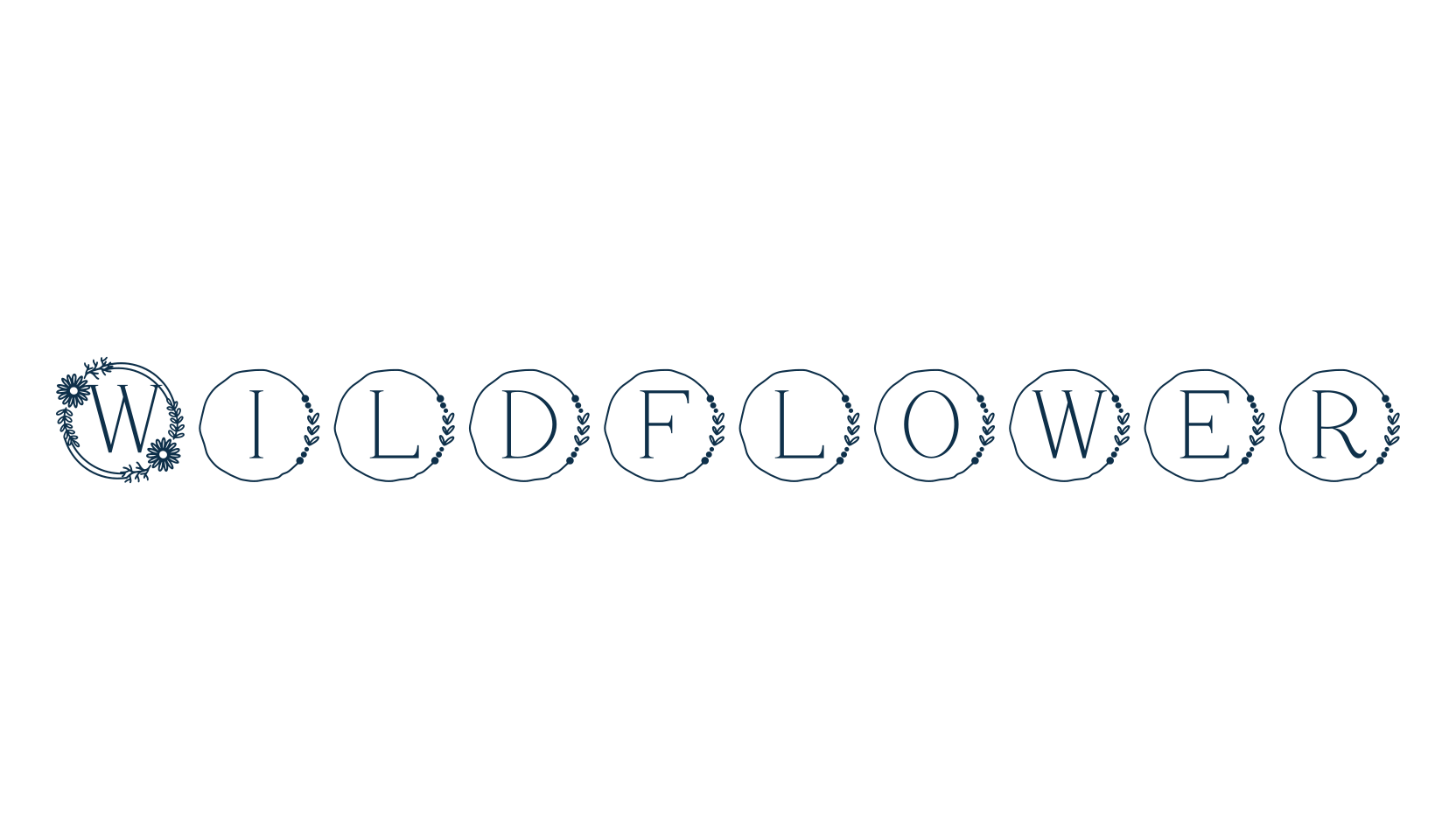 Wildflower (wildflower-4), fancy initials decorative font preview