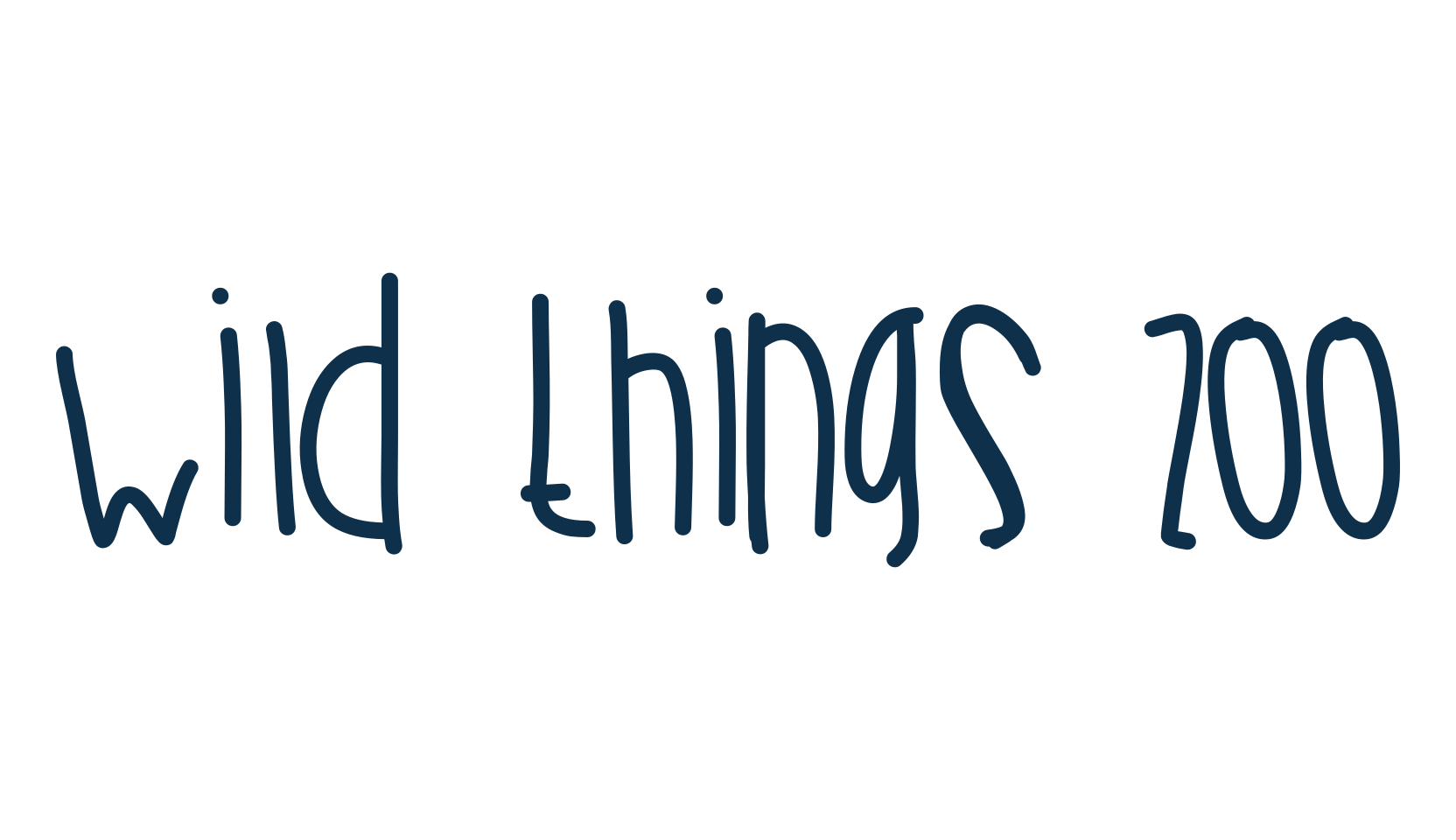 Wild Things Zoo, handwriting font preview