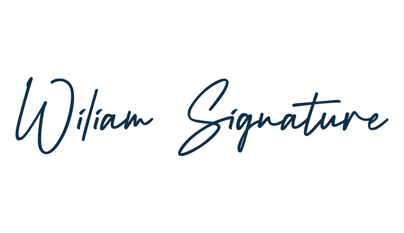 Wiliam Signature, handwriting font preview