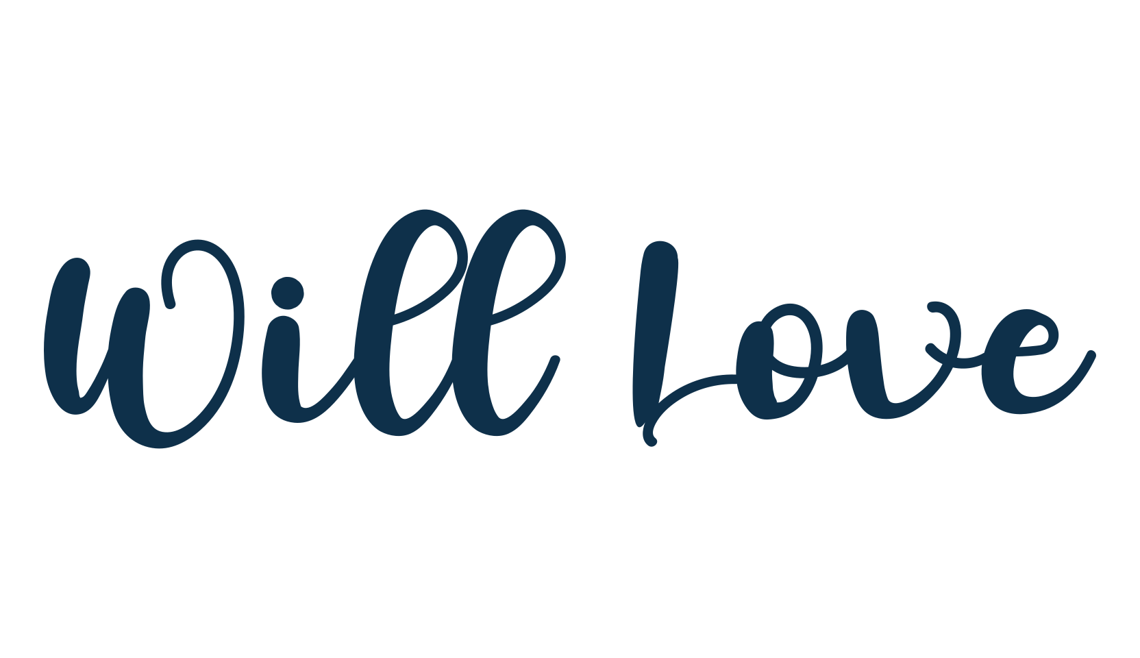 Will Love, fancy decorative font preview