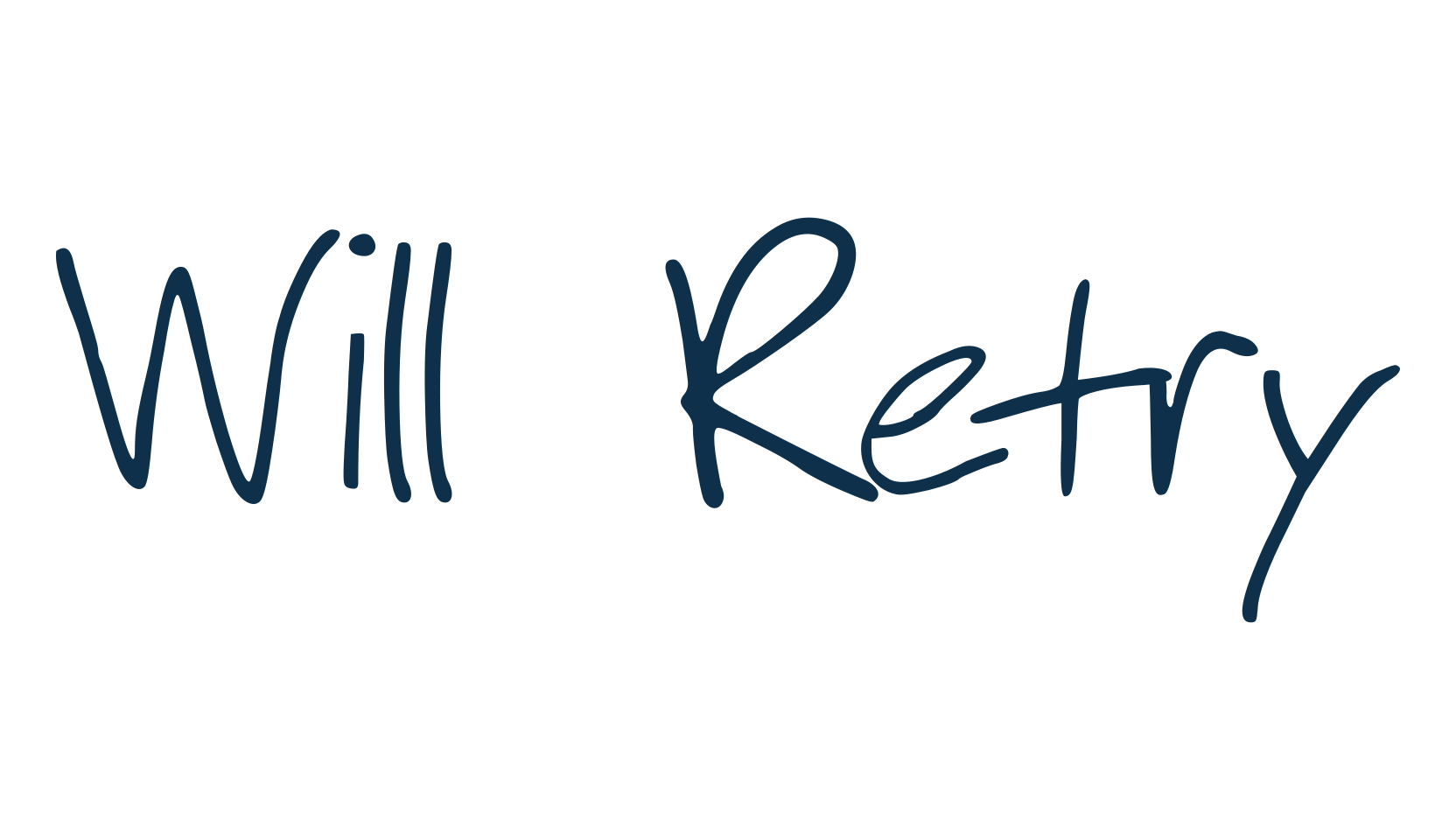 Will Retry, handwriting font preview