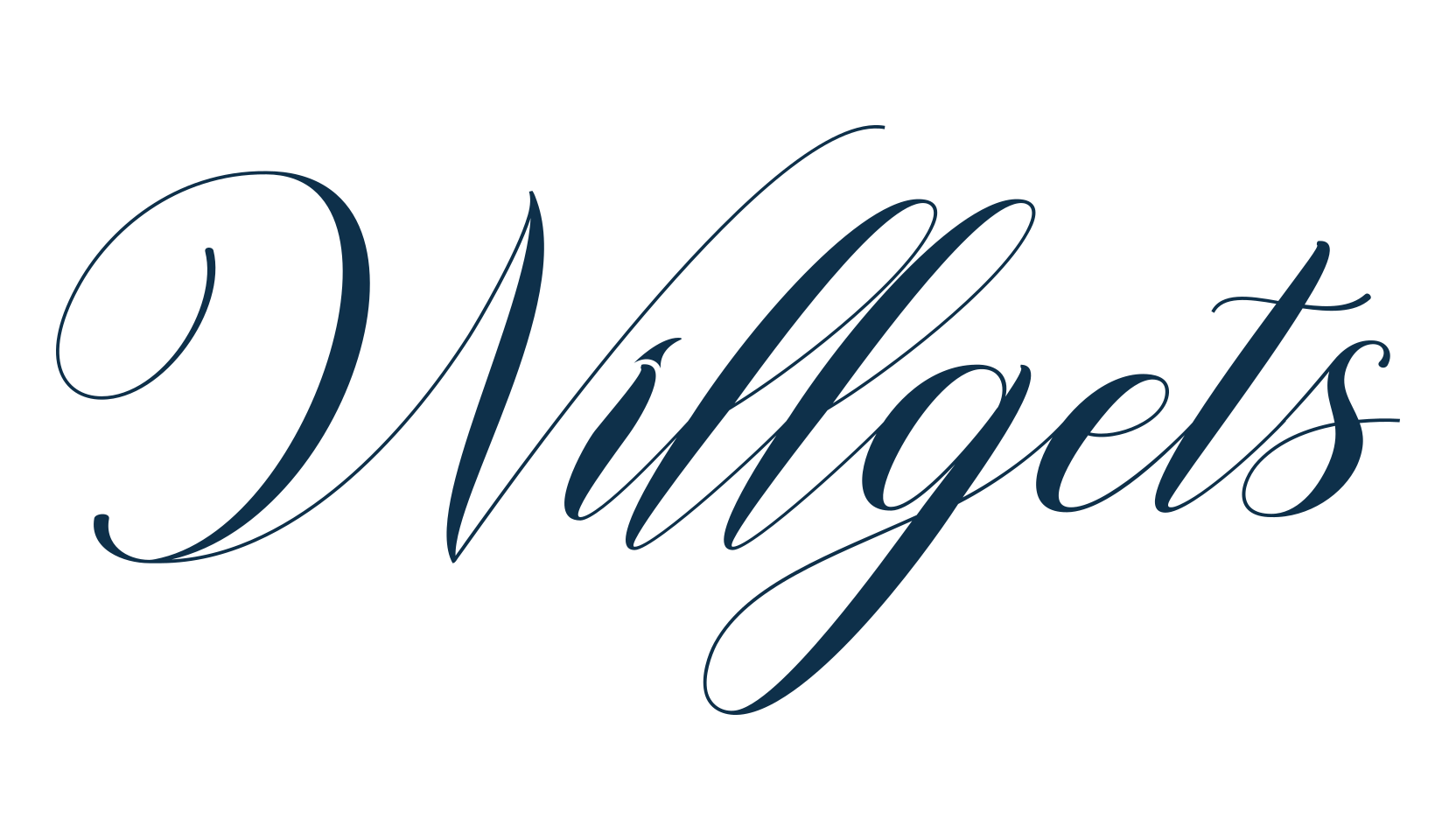 Willgets, calligraphy font preview