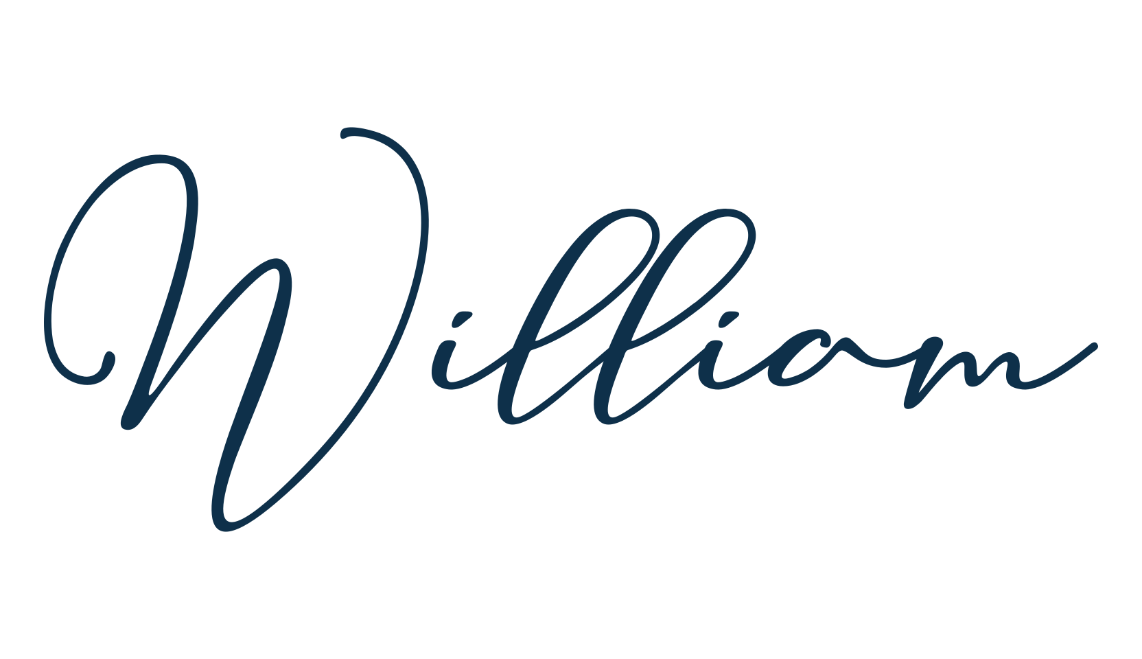 William, script handwritten fancy decorative calligraphy font preview