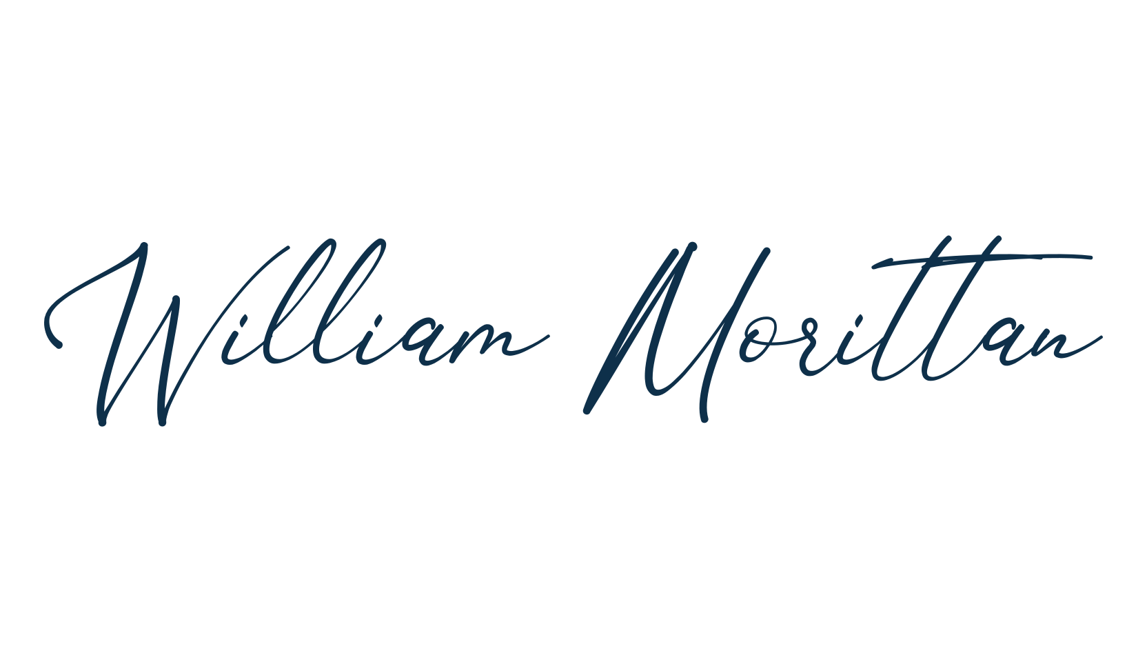 William Morittan, script handwritten fancy decorative calligraphy font preview