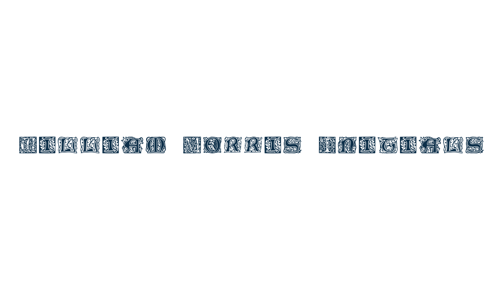 William Morris Initials, fancy initials gothic font preview